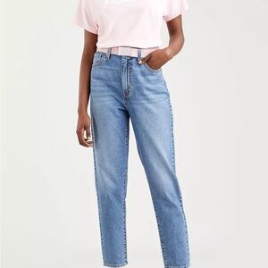 Levi's High Waisted Mom Jeans- Size 29, Eco Blue